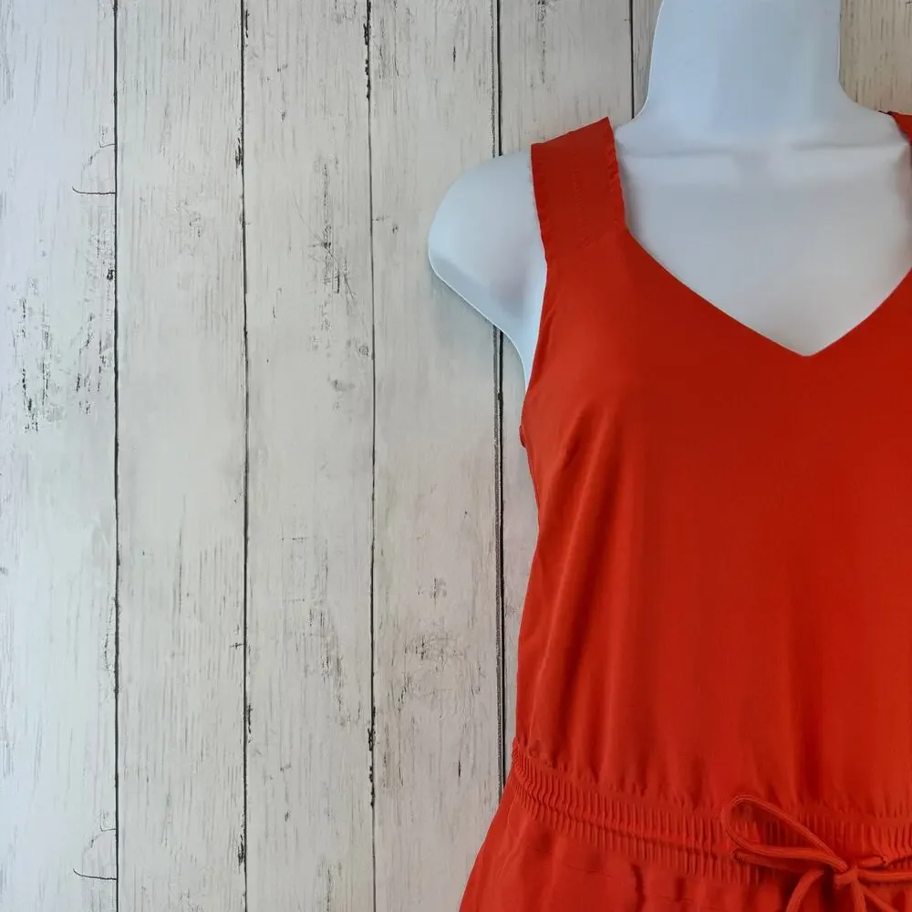 Athleta Orange UPF 50+ Tie Waist Savannah Strap Activewear Tank Dress Size XS